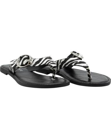 LAPIERCE SANDALIAS PASTOR JD42 ESTAMPADO ANIMAL NEGRO