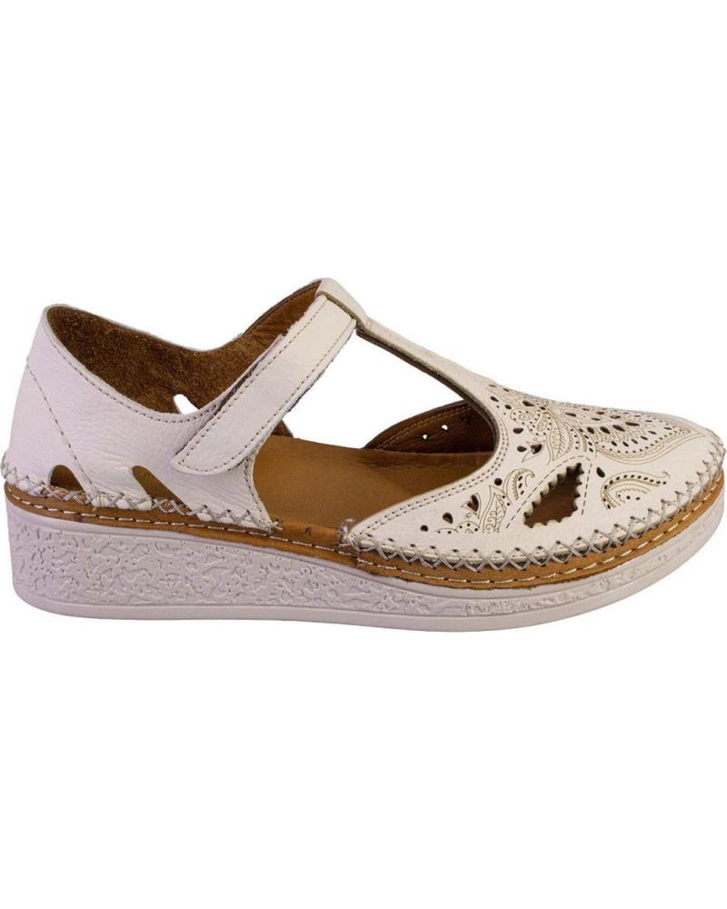 TREINTAS ZAPATOS L1404 DE PIEL CREMA