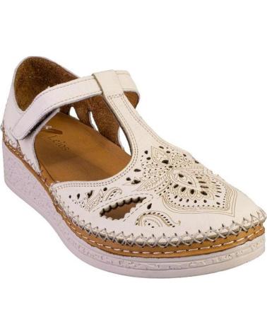 TREINTAS ZAPATOS L1404 DE PIEL CREMA