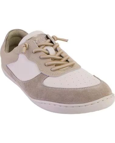 TREINTAS ZAPATILLAS CASUAL DE PIEL 4537 BEIGE