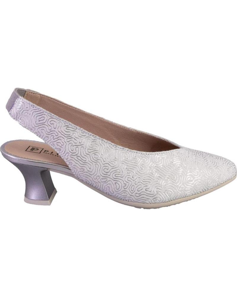 PITILLOS ZAPATOS DE MUJER 11180 EN PIEL COLOR PLATA