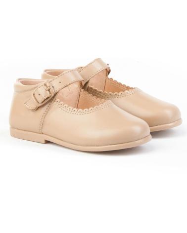 Zapatos de Niña ANGELITOS ZAPATO MERCEDITAS PIEL 500 CAMEL