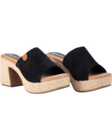 KESLEM ZUECOS F260-13 NEGRO PLATAFORMA MADERA