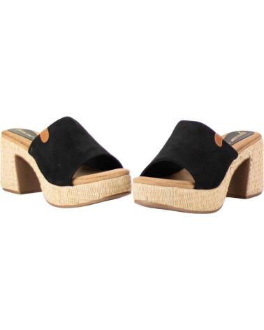 KESLEM ZUECOS F260-13 NEGRO PLATAFORMA MADERA