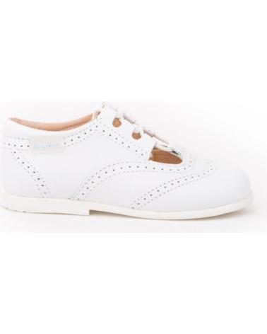 Zapatos de Niña y Niño ANGELITOS INGLESITA PIEL 504 BLANCO