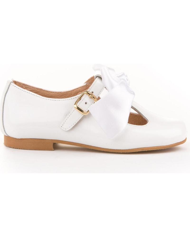 Schuhe für Mädchen ANGELITOS ZAPATO FRANCESITAS PIEL 516 BLANCO
