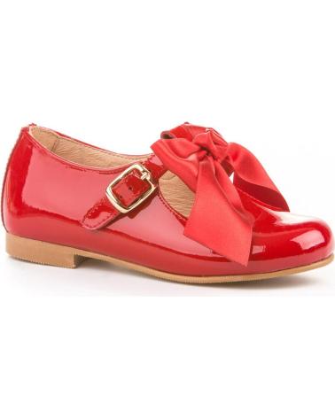 Scarpe per Bambina ANGELITOS ZAPATO FRANCESITAS PIEL 516 ROJO