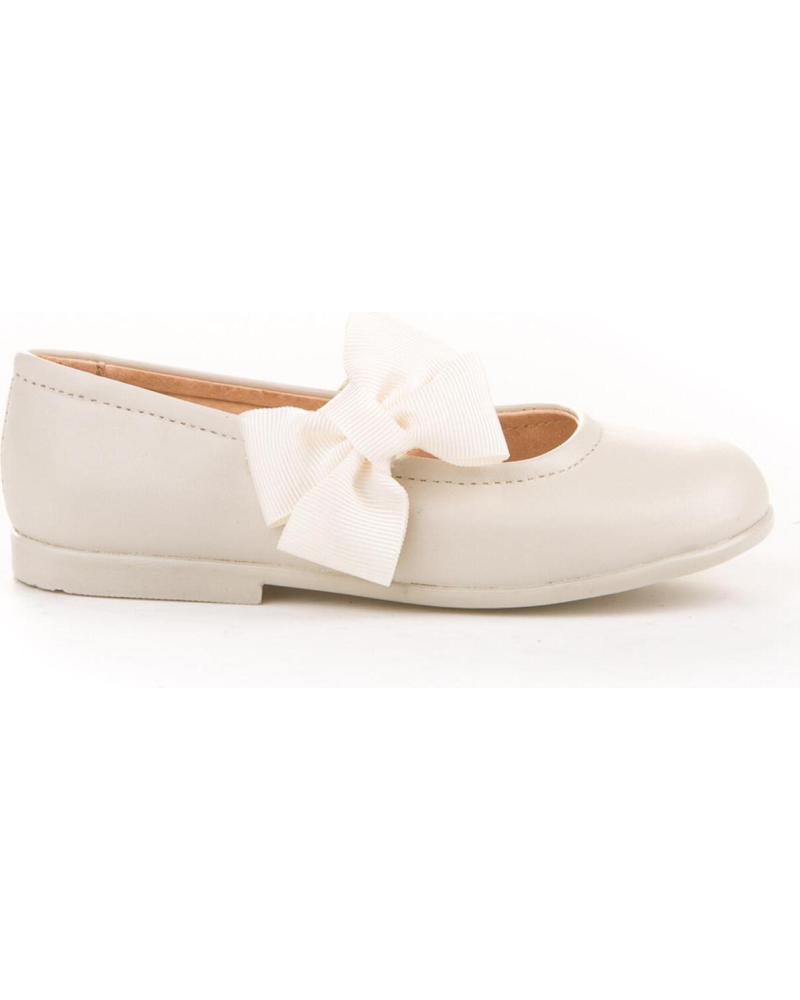 Scarpe ANGELITOS  per Bambina ZAPATO FRANCESITAS PIEL 519-BG  BEIGE