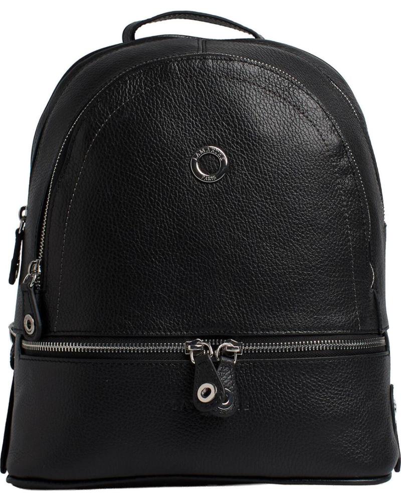 LAMARTHE 164011 SMALL WOMEN´S BACKPACK WITH COMPARTMENTS, BLACK NEGRO