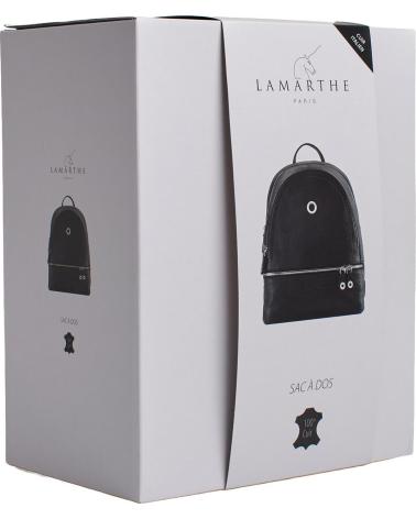 LAMARTHE 164011 SMALL WOMEN´S BACKPACK WITH COMPARTMENTS, BLACK NEGRO