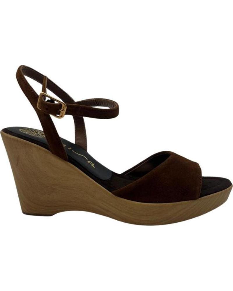 UNISA SANDALIA RADAR CUÑA MADERA MARRóN