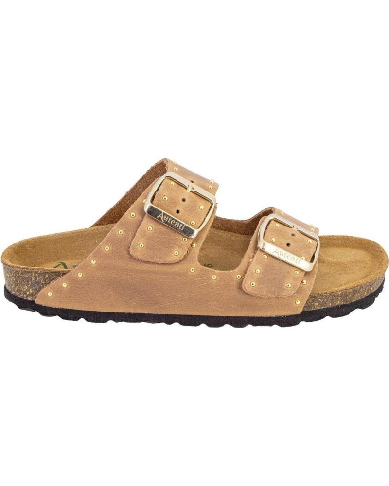 AUTENTI ZUECOS MULES 15342 DE MUJER EN ANTE SERRAJE CUERO