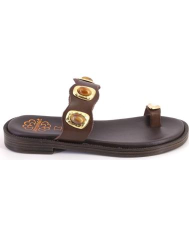 PORRONET SANDALIAS DE PIEL 3237 MARRÓN MARRON
