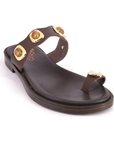 PORRONET SANDALIAS DE PIEL 3237 MARRÓN MARRON