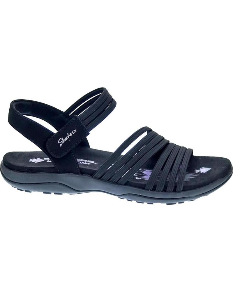 SKECHERS ZAPATOS ZAPATOS MUJER SANDALIAS MODELO REGGAE SLIM COLOR NEG NEGRO