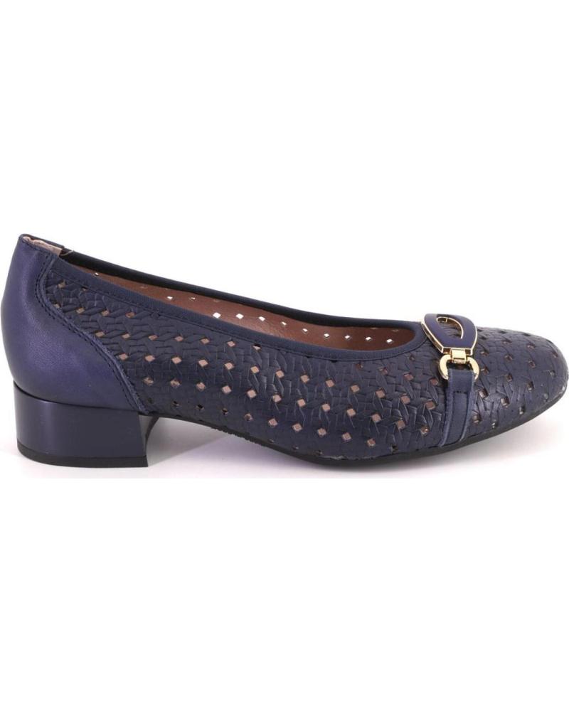PITILLOS ZAPATOS DE MUJER 11123 EN PIEL COLOR AZUL MARINO