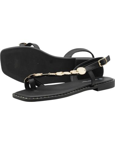 STAY SANDALIAS PLANAS PASTOR 60-2070 CON DETALLE DECORATIVO NEGRO