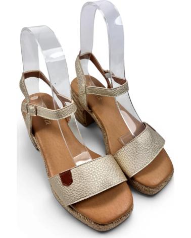 TIMBOS SANDALIA TACON ESPARTO 132706 ORO AMARILLO