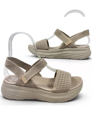 TIMBOS SANDALIA CUÑA CÓMODA MUJER KAKI 132704 MARRóN
