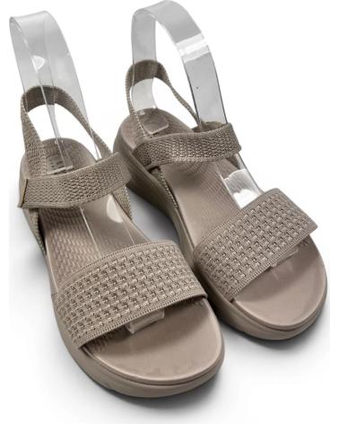TIMBOS SANDALIA CUÑA CÓMODA MUJER KAKI 132704 MARRóN