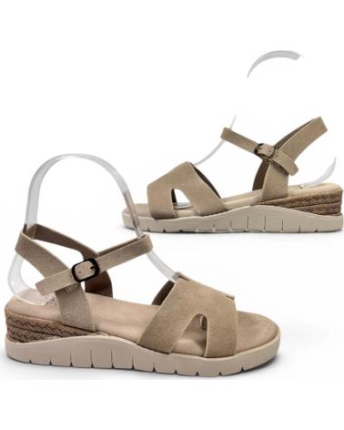TIMBOS SANDALIA CUÑA CÓMODA MUJER 132699 BEIGE