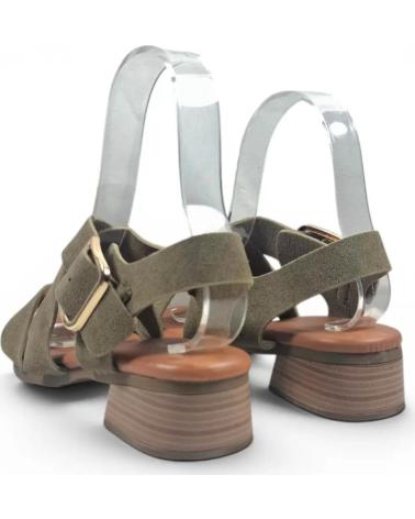 TIMBOS SANDALIA TACÓN MADERA 132698 VERDE
