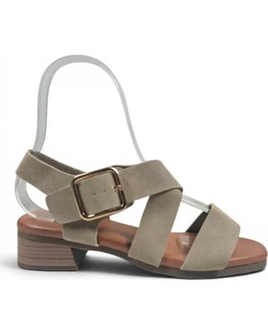 TIMBOS SANDALIA TACÓN MADERA 132697 KAKI VERDE