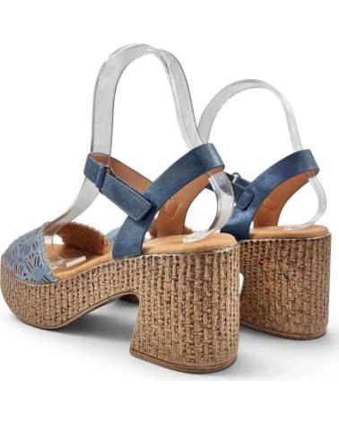TIMBOS SANDALIA TACÓN ESPARTO 132651 AZUL