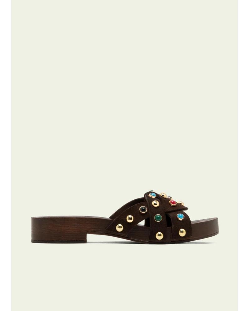PORRONET SANDALIAS 3286 CON TACHUELAS EN MARRÓN MARRON