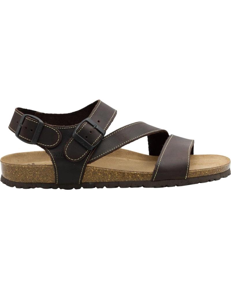 INTERBIOS SANDALIAS 9557 ANATÓMICAS DE PIEL MARRÓN