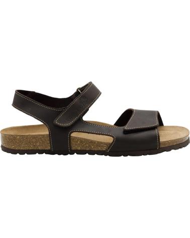 INTERBIOS SANDALIAS INTER-BIOS 9536 CON CIERRE DE VELCRO EN PIEL MARRÓN