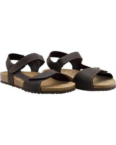 INTERBIOS SANDALIAS INTER-BIOS 9536 CON CIERRE DE VELCRO EN PIEL MARRÓN