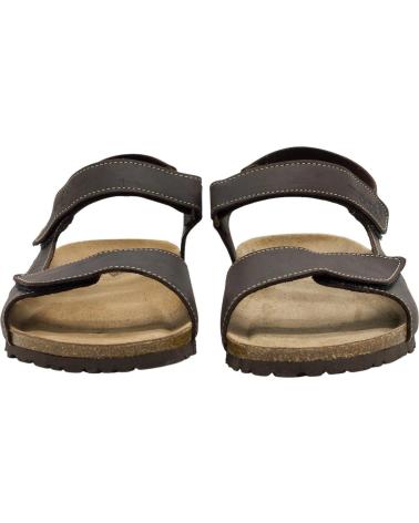 INTERBIOS SANDALIAS INTER-BIOS 9536 CON CIERRE DE VELCRO EN PIEL MARRÓN