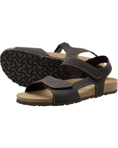 INTERBIOS SANDALIAS INTER-BIOS 9536 CON CIERRE DE VELCRO EN PIEL MARRÓN