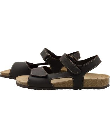 INTERBIOS SANDALIAS INTER-BIOS 9536 CON CIERRE DE VELCRO EN PIEL MARRÓN