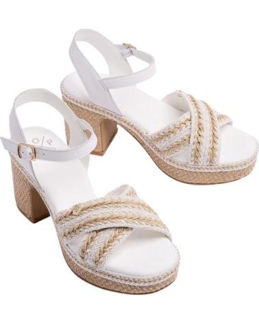 POPA SANDALIA MELIA DE TACÓN CON YUTE BLANCO