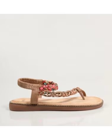 EXE SANDALIAS 1982-RR3 ESTILO DEDO CON ADORNOS MARRóN