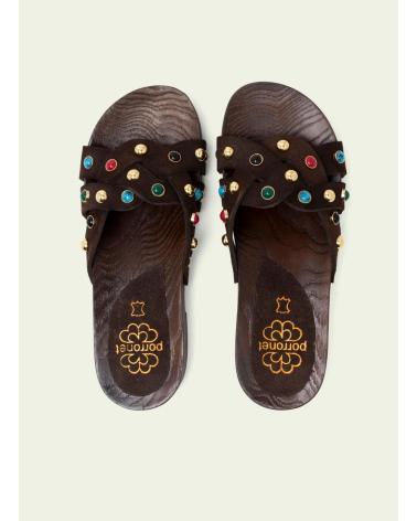 PORRONET SANDALIAS 3286 CON TACHUELAS EN MARRÓN MARRON