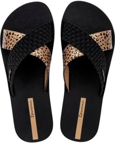 IPANEMA SANDALIAS SENSE SLIDE CON DISEÑO CRUZADO NEGRO