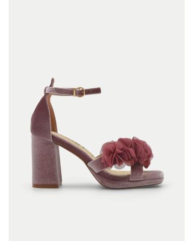 MONTEVITA SANDALIAS DE TACÓN MAREFE CON ADORNO FLORAL