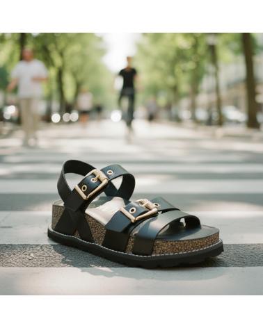 YOKONO SANDALIA OCA-263 DE PIEL NEGRO