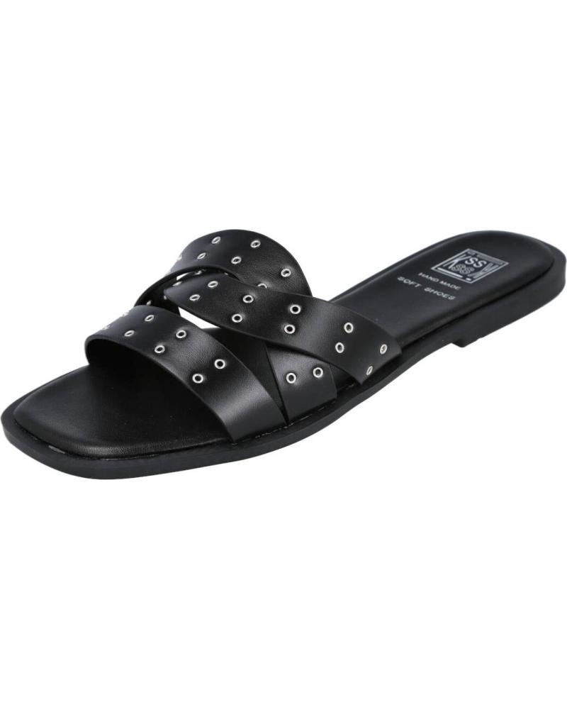 BUBBLE BOBBLE SANDALIAS PLANAS M2679 CON TACHAS NEGRO