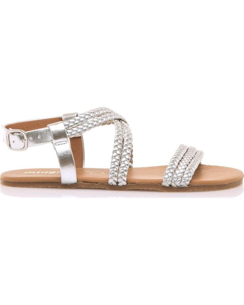 MTNG SANDALIAS CASUAL DE MUJER FREE-CLEO PLATA 62729 GRIS