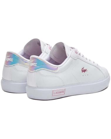 Zapatillas deporte de Mujer LACOSTE POWERCOURT PIEL BLANCO