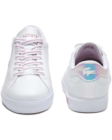 Zapatillas deporte de Mujer LACOSTE POWERCOURT PIEL BLANCO
