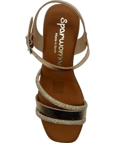 SPARWOMAN SANDALIA TACÓN TIRAS METALIZADAS VARIOS COLORES