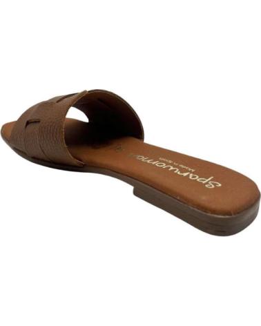 SPARWOMAN SANDALIAS PLANAS TIPO PALA CON DETALLE TRENZADO VARIOS COLORES