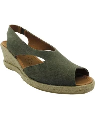 CM MEDITERRANEA ESPARTENAS CUNA PIEL MUJER MEDITERRANEA 60179 KAKI