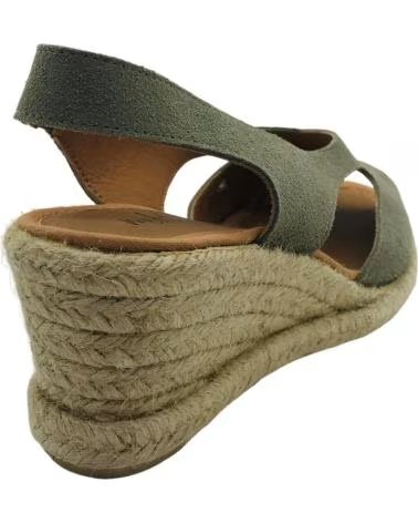 CM MEDITERRANEA ESPARTENAS CUNA PIEL MUJER MEDITERRANEA 60179 KAKI
