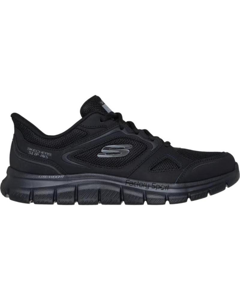 SKECHERS ZAPATILLAS TRACK EZRAL SLIP-INS HOMBRE NEGRO BBK
